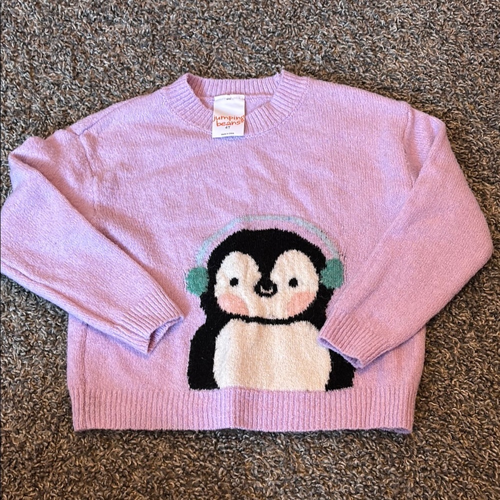 Penguin Sweater in Light Purple